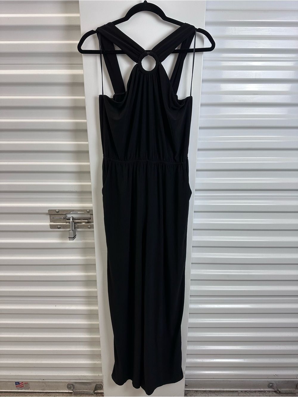 GILLI Black Sleeveless Ring Front Jumpsuit